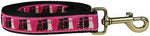 1” x 6ft Ribbon Dog Leash – Three Labs, Pink Thumbnail