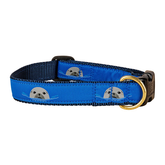 1.25” Ribbon Dog Collar -  Harbor Seal