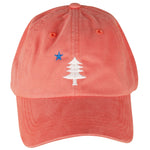 Baseball Hat – Maine Tree & Star on Coral Thumbnail