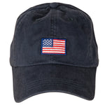 Baseball Hat – US Flag on Navy Blue Thumbnail