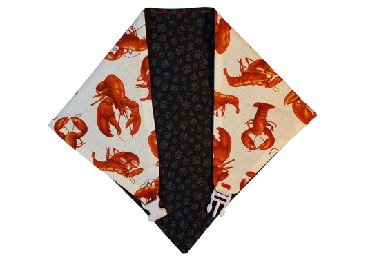 Reversible Dog Bandana - Big Lobster