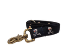 1” x 5ft  Ribbon Dog Leash – Pirates, Black Thumbnail