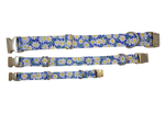 3/4” Ribbon Dog Collar – Daisy, Blue Thumbnail