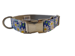 3/4” Ribbon Dog Collar – Daisy, Blue Thumbnail