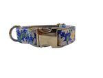 1” Ribbon Dog Collar – Daisy, Blue Thumbnail
