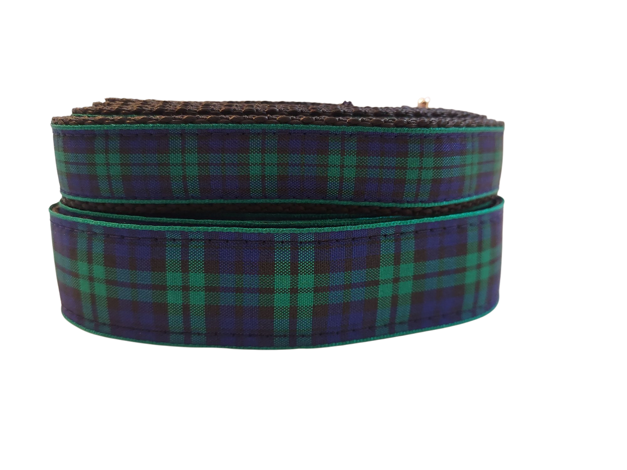 1” x 5ft  Ribbon Dog Leash – Black Watch Tartan