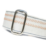 1” Sailcloth Dog Collar - White w/ Orange Stitching Thumbnail