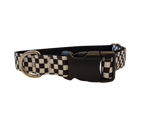 Ribbon Dog Collar – Checkerboard Thumbnail