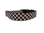Ribbon Dog Collar – Checkerboard Thumbnail