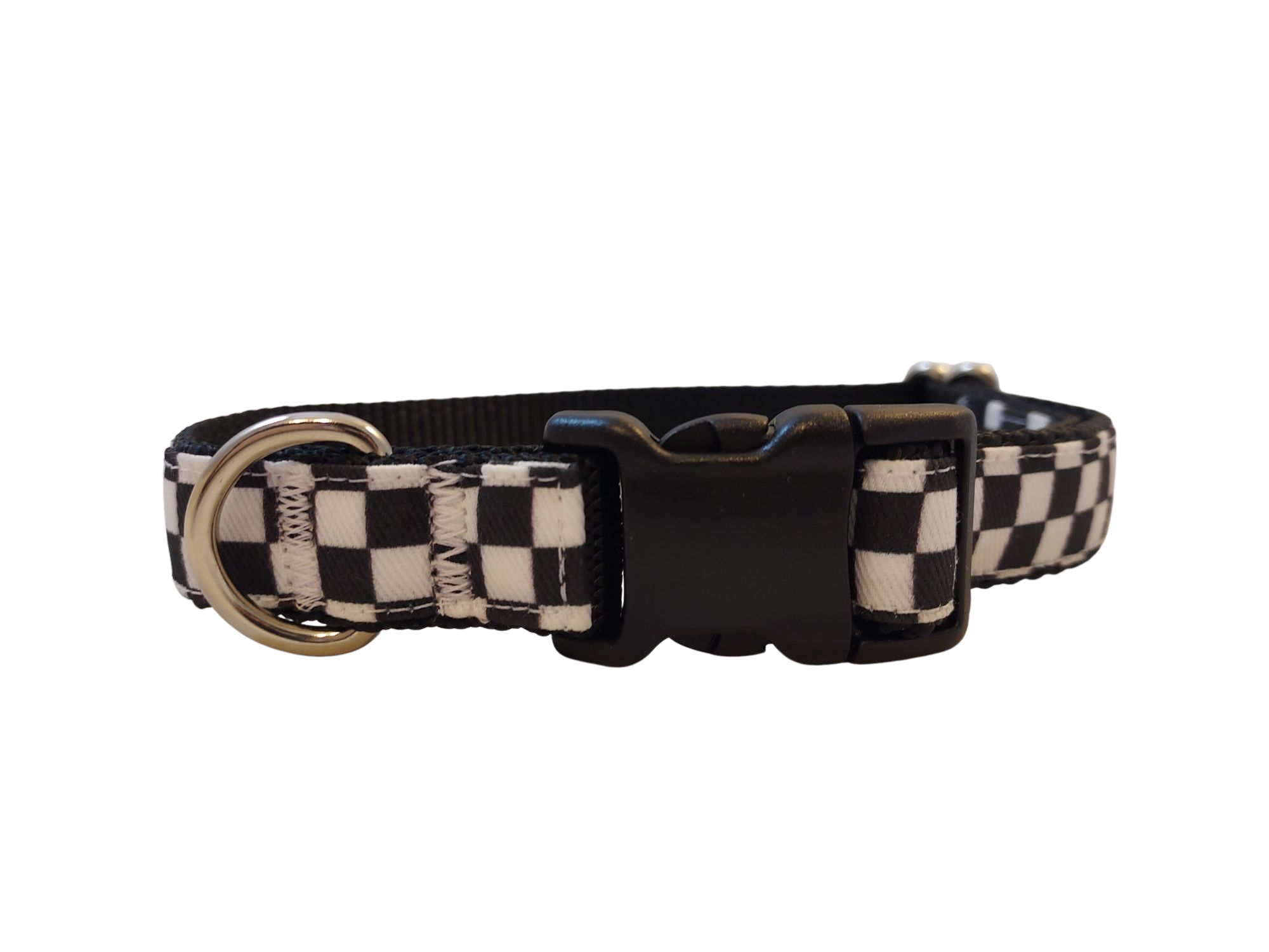 Ribbon Dog Collar – Checkerboard