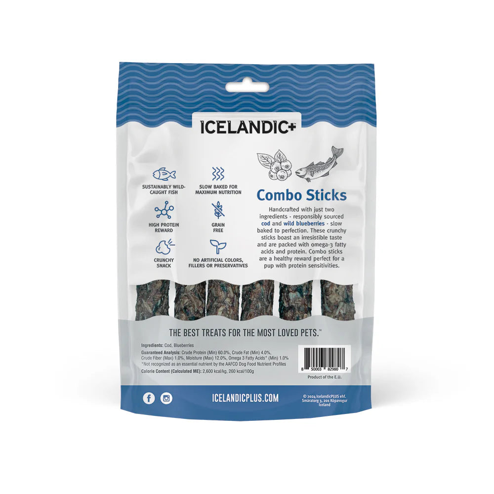 Cod & Blueberry Combo Sticks - 6 Sticks - 2oz