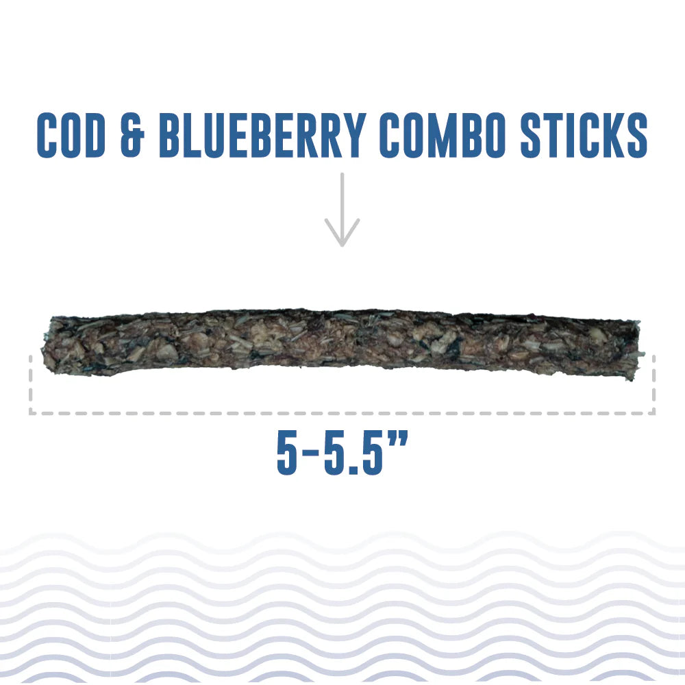 Cod & Blueberry Combo Sticks - 6 Sticks - 2oz