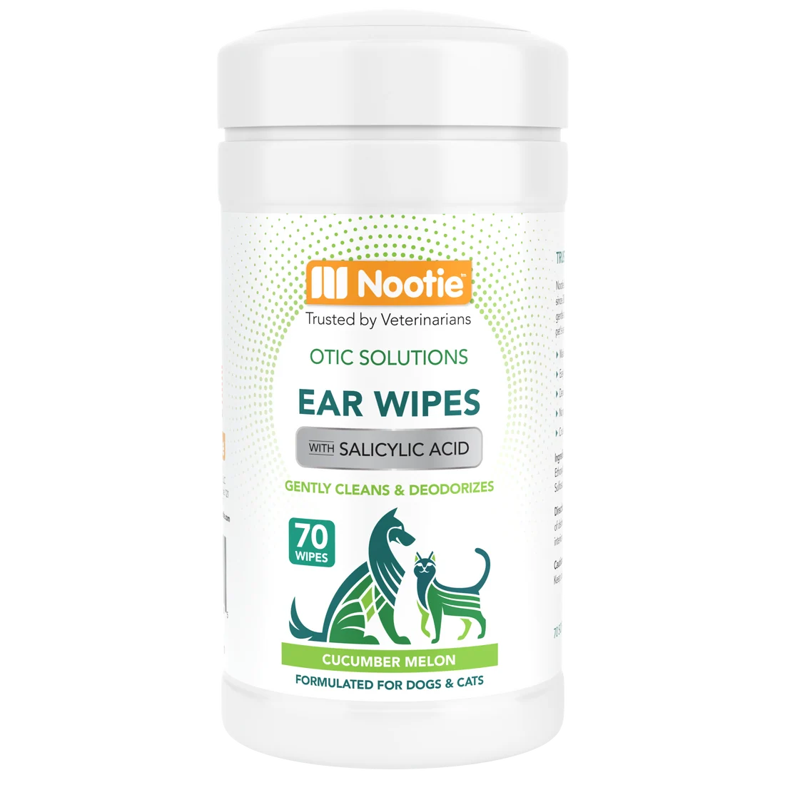 Nootie - Ear Wipes - Dogs & Cats - 3 Scents - 70ea - Made in USA