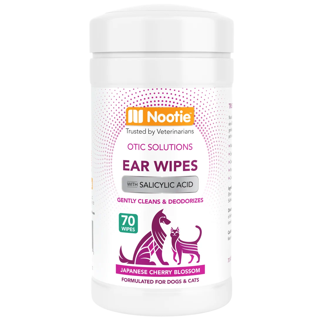 Nootie - Ear Wipes - Dogs & Cats - 3 Scents - 70ea - Made in USA