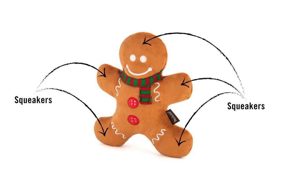 Stuffed Dog Toy - Gingerbread