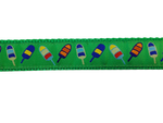 Ribbon Dog Collar – Green Buoys Thumbnail