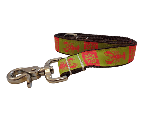 1” x 5ft  Ribbon Dog Leash – Lady Lobster