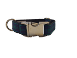 3/4” Ribbon Dog Collar – Black Watch Tartan Thumbnail