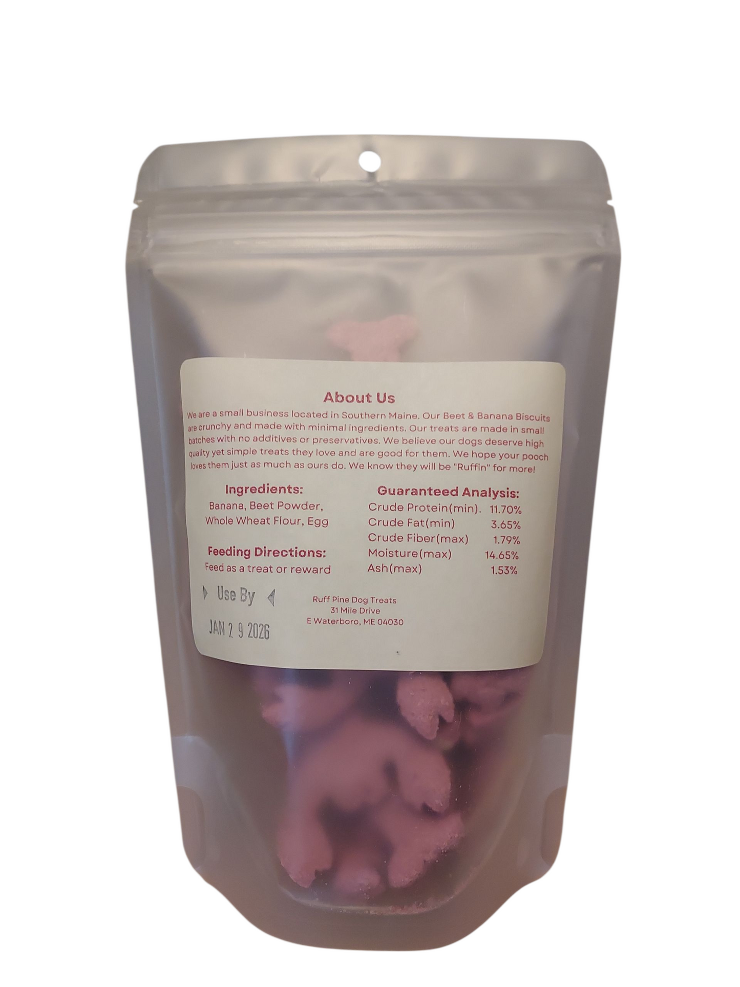 Lobster-Shaped Beet and Banana Biscuits - 4oz