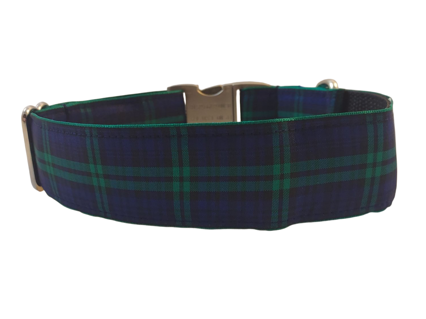 1.5” Ribbon Dog Collar – Black Watch Tartan
