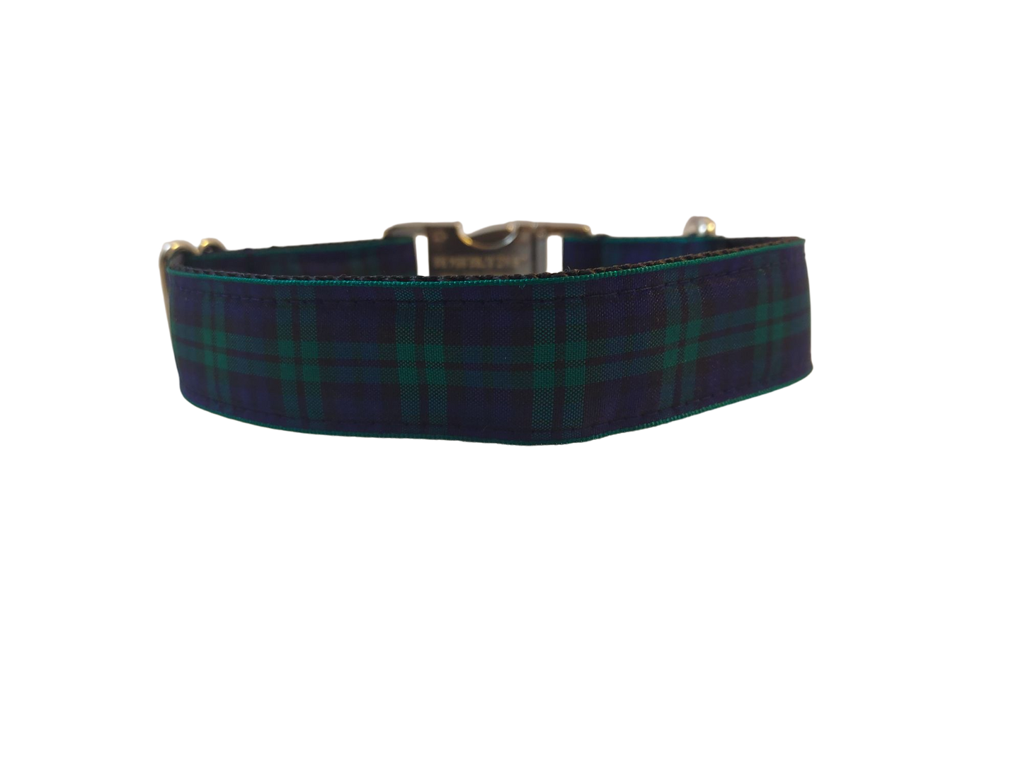 1” Ribbon Dog Collar – Black Watch Tartan