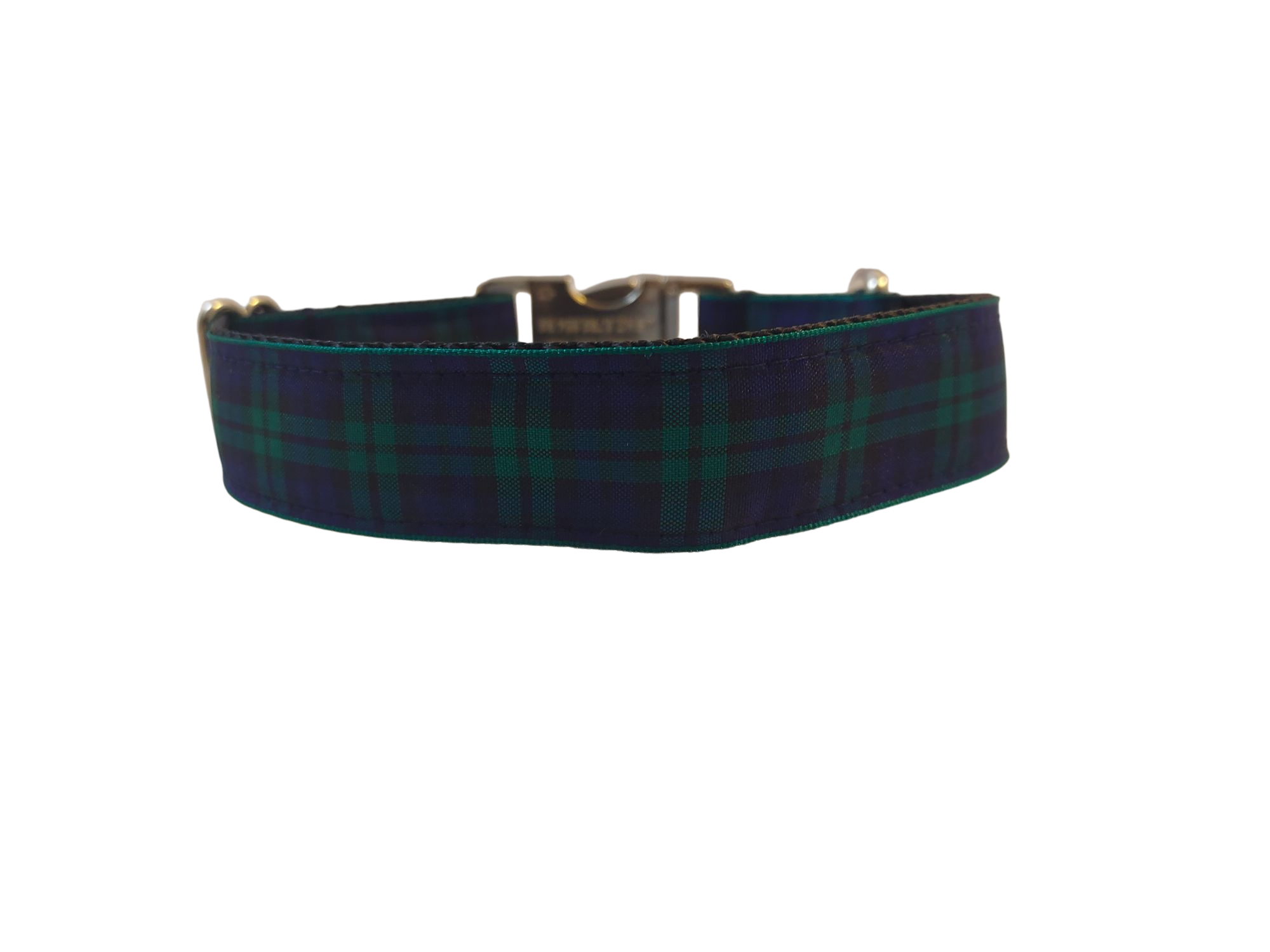 1” Ribbon Dog Collar – Black Watch Tartan