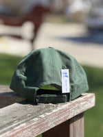 Back of Forest green Boothbay Harbor Dog Treats dad hat. Thumbnail