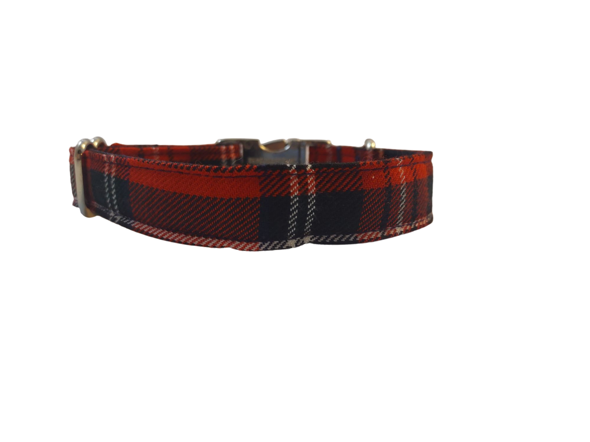 1” Ribbon Dog Collar – Scottish Tartan