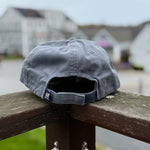 Back of the Slate blue Belted Cow dad hat. Thumbnail