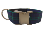 1.5” Ribbon Dog Collar – Black Watch Tartan Thumbnail