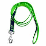 Handmade Ribbon Dog Leash - Lime Lobster On Navy - Lime Nylon - 2 Lengths Thumbnail