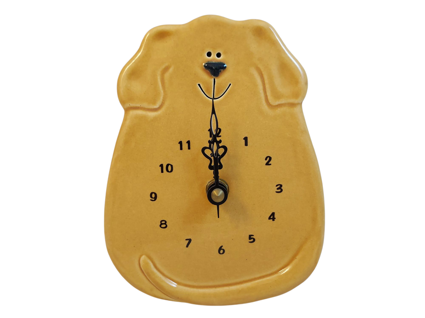 Dog Clock – Solid Brown, Light