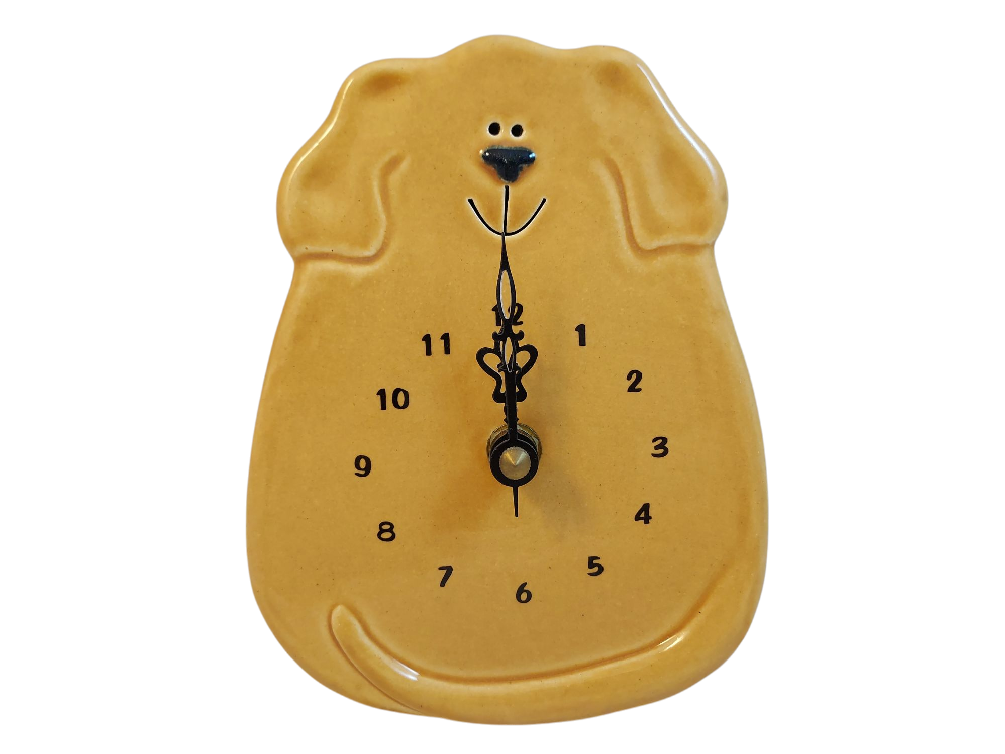 Dog Clock – Solid Brown, Light
