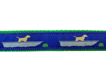 1” Ribbon Dog Collar – Yellow Dog in Skiff Thumbnail