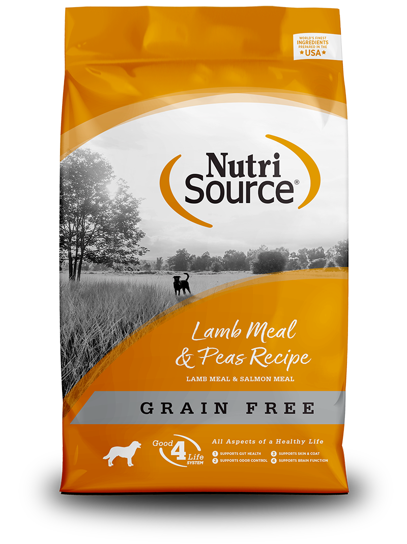 NutriSource Dry Dog Food - Grain Free Lamb Meal and Peas - 4lb