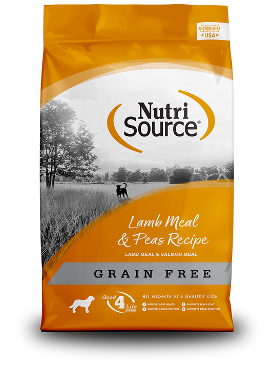 NutriSource Dry Dog Food - Grain Free Lamb Meal and Peas - 4lb