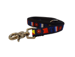 3/4” x 5ft Ribbon Dog Leash – Nautical Flags Thumbnail