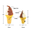 Stuffed Dog Toy - Ice Cream Cone