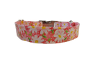 1” Ribbon Dog Collar – Daisy, Pink Thumbnail