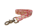 1” x 5ft  Ribbon Dog Leash – Daisies, Pink Thumbnail