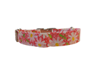 3/4” Ribbon Dog Collar – Daisy, Pink Thumbnail