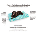 Made in USA Rectangular Dog Bed - Pool & Patio - 2 Sizes - 2 Patterns Thumbnail