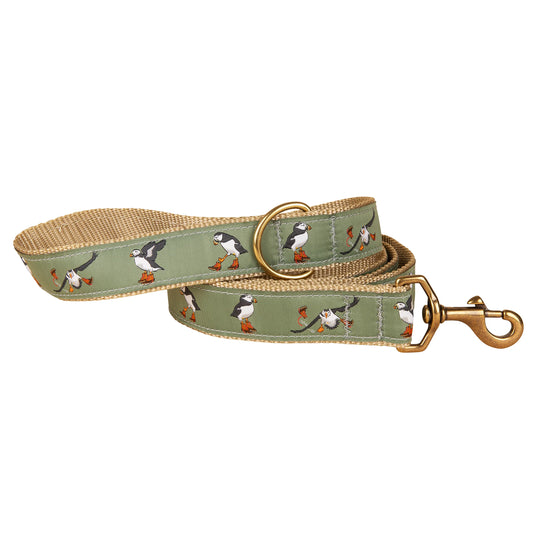 1.25” x 6ft Ribbon Dog Leash – Puffins