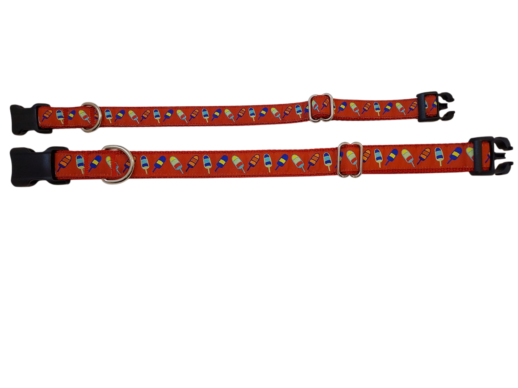 Ribbon Dog Collar – Red Buoys