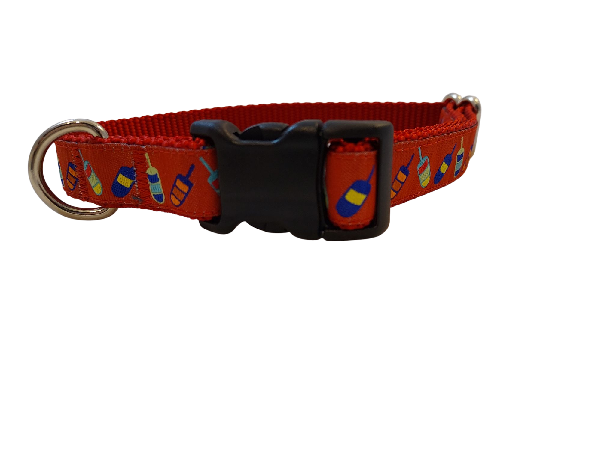 Ribbon Dog Collar – Red Buoys