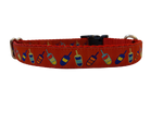 Ribbon Dog Collar – Red Buoys Thumbnail