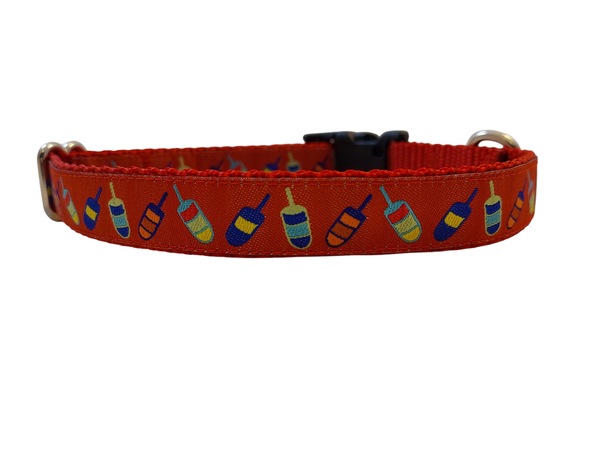 Ribbon Dog Collar – Red Buoys