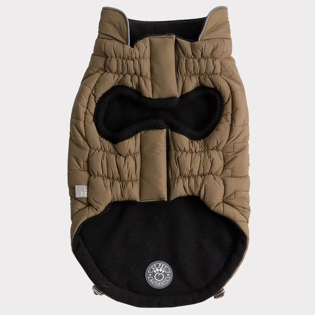 CLEARANCE - Reversible Dog Coat - Khaki - 2XS, XS, MD