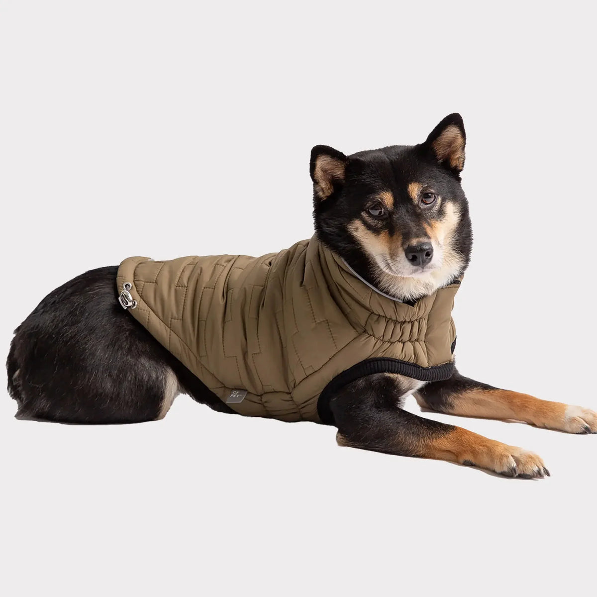CLEARANCE - Reversible Dog Coat - Khaki - 2XS, XS, MD