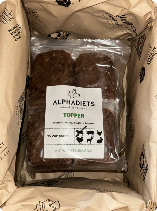 AlphaDiets – Frozen Dog Food Topper - Beef - 2oz